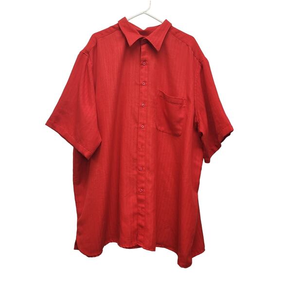 Canyon Ridge Mens 3XLT Polyester Short Sleeve Button Up Shirt w Front Pocket - Picture 1 of 4